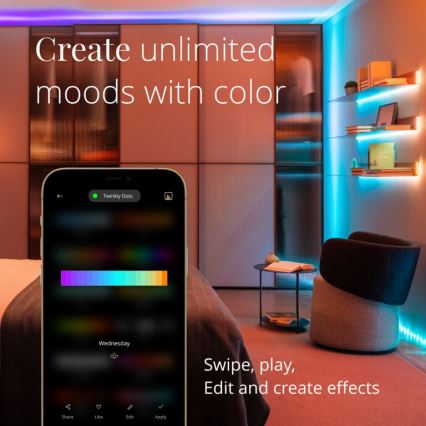 Twinkly - LED RGB Außen-Dimmstreifen DOTS 400xLED 20 m IP44 Wi-Fi