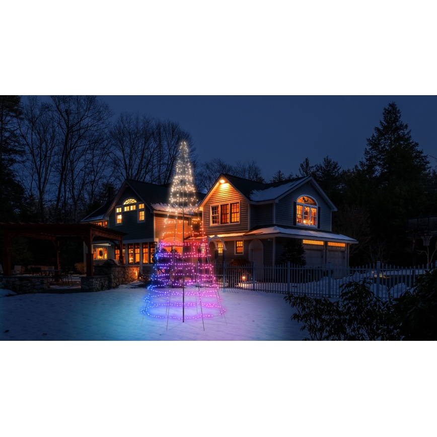 Twinkly - LED RGBW dimmbarer Außen-Weihnachtsbaum LIGHT TREE 1000×LED 6 m IP44 Wi-Fi
