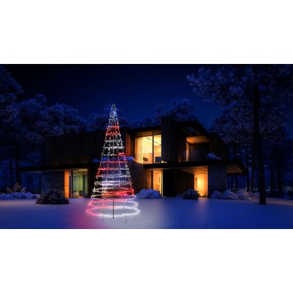 Twinkly - LED RGBW dimmbarer Außen-Weihnachtsbaum LIGHT TREE 1000×LED 6 m IP44 Wi-Fi