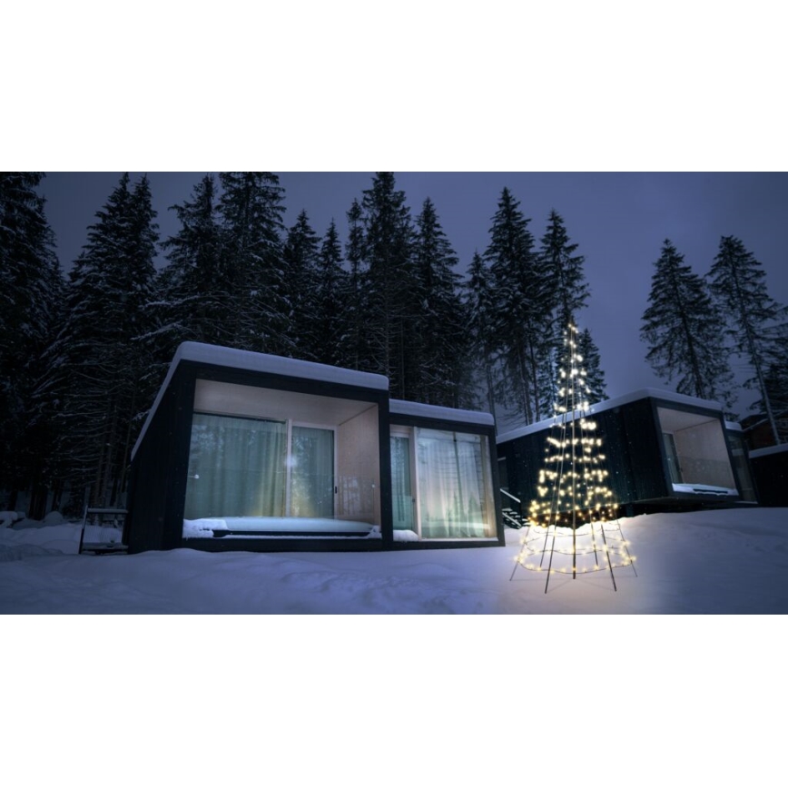 Twinkly - LED RGBW dimmbarer Außen-Weihnachtsbaum LIGHT TREE 300xLED 2m IP44 Wi-Fi