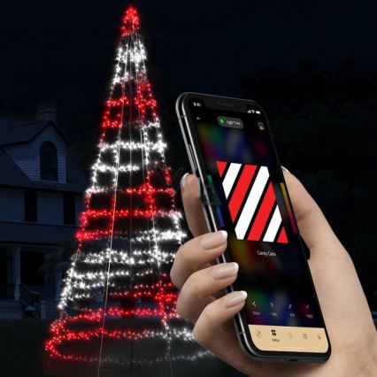 Twinkly - LED RGBW dimmbarer Außen-Weihnachtsbaum LIGHT TREE 750xLED 4m IP44 Wi-Fi