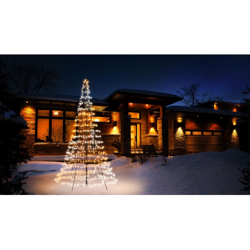 Twinkly - LED RGBW dimmbarer Außen-Weihnachtsbaum LIGHT TREE 750xLED 4m IP44 Wi-Fi