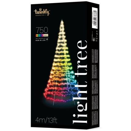 Twinkly - LED RGBW dimmbarer Außen-Weihnachtsbaum LIGHT TREE 750xLED 4m IP44 Wi-Fi