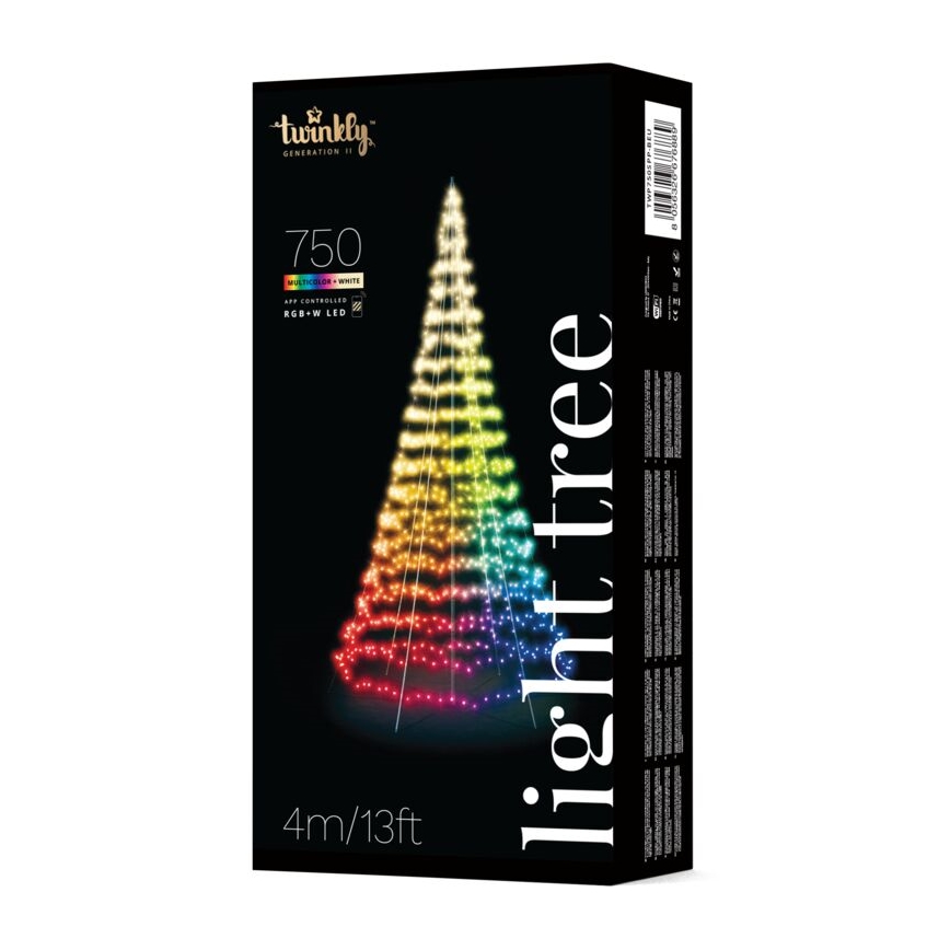 Twinkly - LED RGBW dimmbarer Außen-Weihnachtsbaum LIGHT TREE 750xLED 4m IP44 Wi-Fi