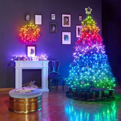 Twinkly - LED RGBW dimmbare Außen-Weihnachtslichterkette STRINGS 250xLED 23,5m IP44 Wi-Fi