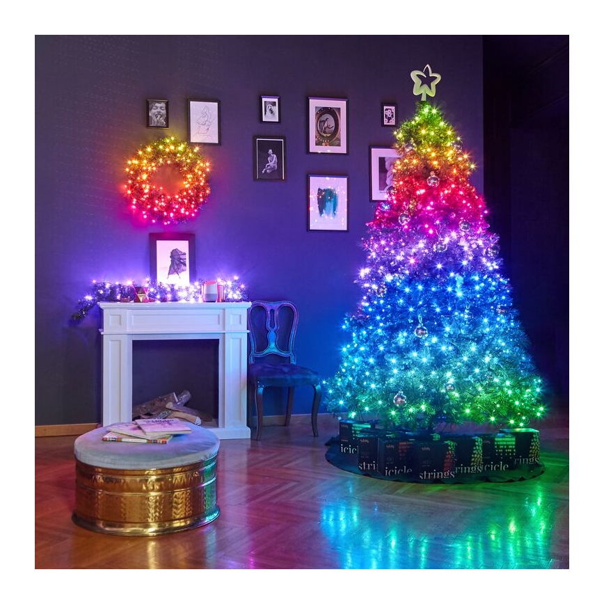 Twinkly - LED RGBW dimmbare Außen-Weihnachtslichterkette STRINGS 250xLED 23,5m IP44 Wi-Fi