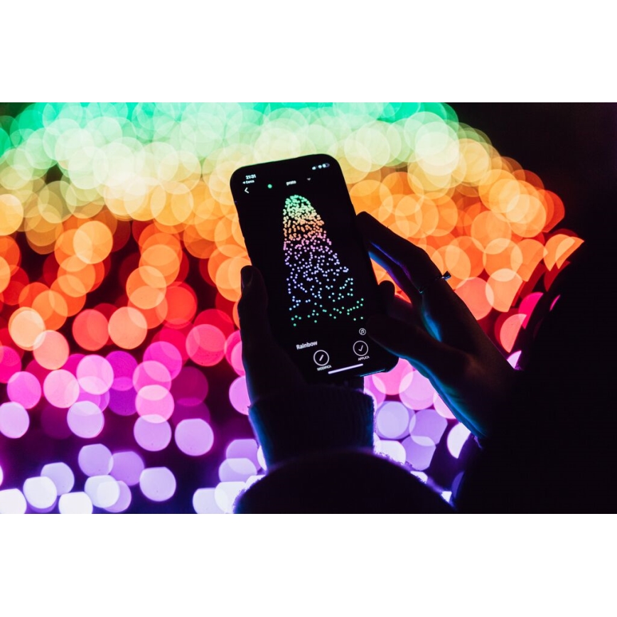 Twinkly - LED RGBW dimmbare Außen-Weihnachtslichterkette STRINGS 250xLED 23,5m IP44 Wi-Fi