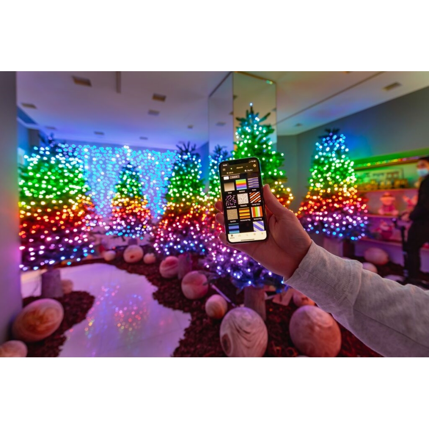 Twinkly - LED RGB dimmbare Außen-Weihnachtslichterkette STRINGS 600xLED 51,5m IP44 Wi-Fi