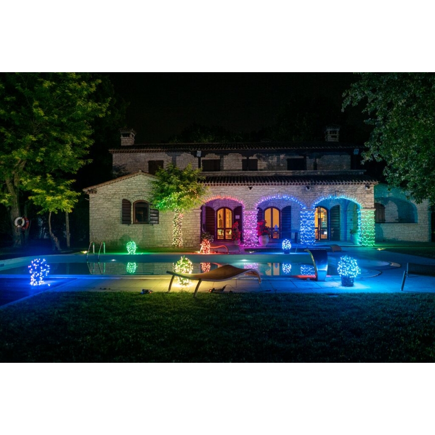 Twinkly - LED RGB dimmbare Außen-Weihnachtslichterkette STRINGS 600xLED 51,5m IP44 Wi-Fi