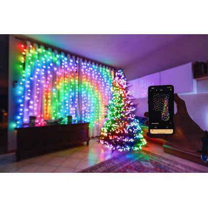 Twinkly - LED RGB dimmbare Außen-Weihnachtslichterkette STRINGS 600xLED 51,5m IP44 Wi-Fi