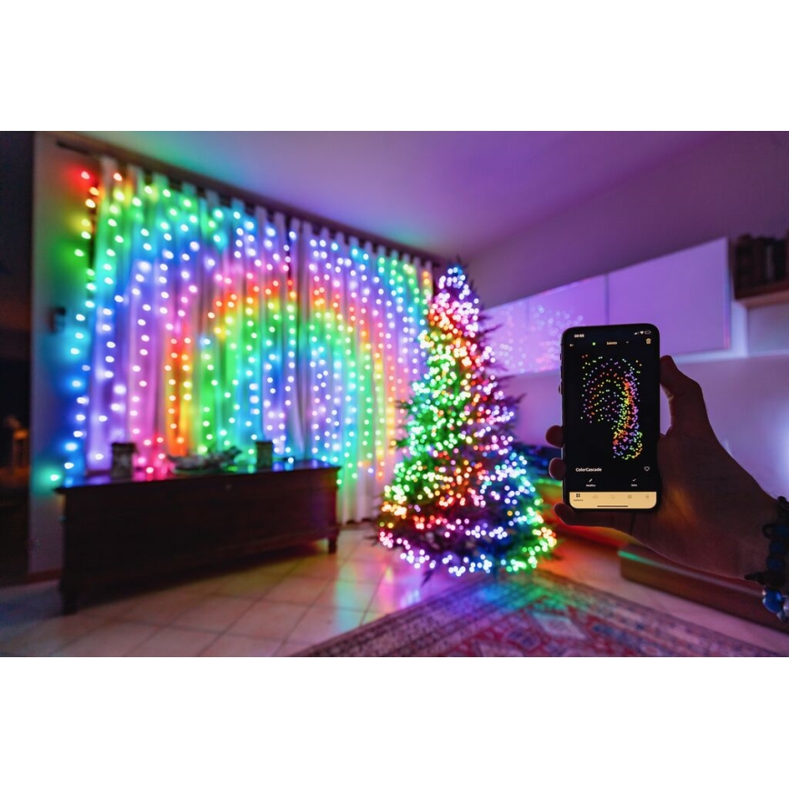 Twinkly - LED RGB dimmbare Außen-Weihnachtslichterkette STRINGS 600xLED 51,5m IP44 Wi-Fi