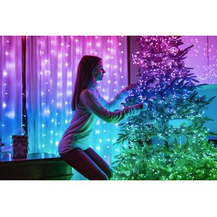 Twinkly - LED RGB dimmbare Außen-Weihnachtslichterkette STRINGS 600xLED 51,5m IP44 Wi-Fi