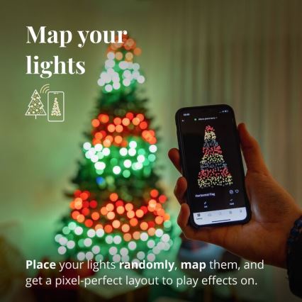 Twinkly - LED RGB dimmbare Außen-Weihnachtslichterkette STRINGS 600xLED 51,5m IP44 Wi-Fi