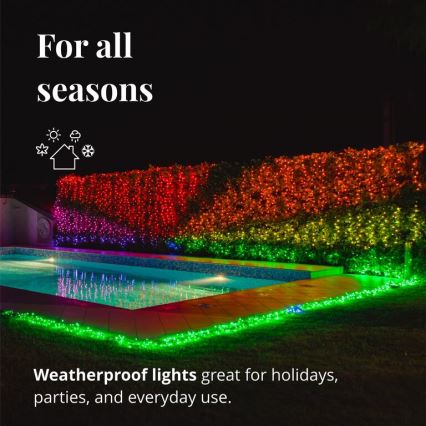 Twinkly - LED RGB dimmbare Außen-Weihnachtslichterkette STRINGS 600xLED 51,5m IP44 Wi-Fi