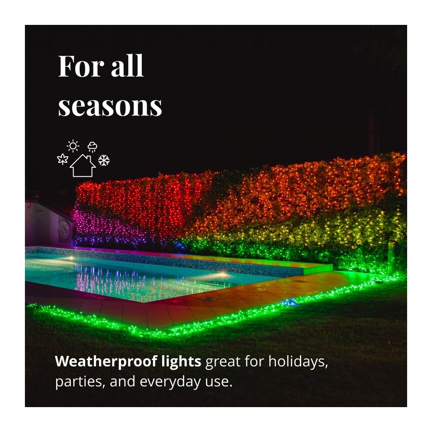 Twinkly - LED RGB dimmbare Außen-Weihnachtslichterkette STRINGS 600xLED 51,5m IP44 Wi-Fi