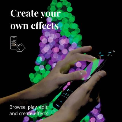 Twinkly - LED RGB dimmbare Außen-Weihnachtslichterkette STRINGS 600xLED 51,5m IP44 Wi-Fi
