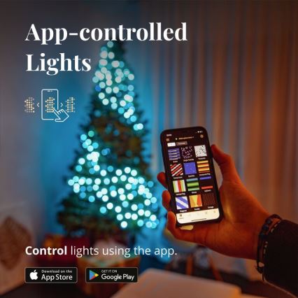 Twinkly - LED RGB dimmbare Außen-Weihnachtslichterkette STRINGS 600xLED 51,5m IP44 Wi-Fi