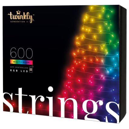 Twinkly - LED RGB dimmbare Außen-Weihnachtslichterkette STRINGS 600xLED 51,5m IP44 Wi-Fi