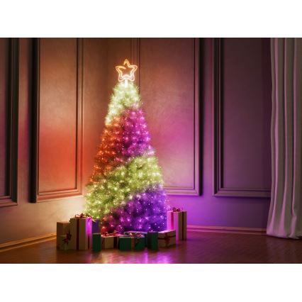 Twinkly - Dimmbarer LED-RGB-Weihnachtsstern TREE TOPPER 76xLED USB Wi-Fi