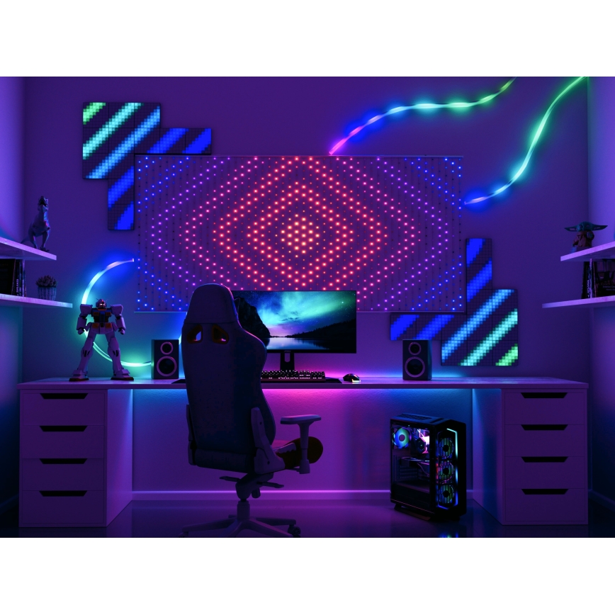 Twinkly - LED RGB dimmbarer Weihnachtsvorhang MATRIX 480xLED 1x1 m Wi-Fi