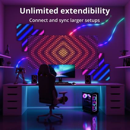 Twinkly - LED RGB dimmbarer Weihnachtsvorhang MATRIX 480xLED 1x1 m Wi-Fi