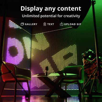 Twinkly - LED RGB dimmbarer Weihnachtsvorhang MATRIX 480xLED 1x1 m Wi-Fi