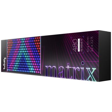 Twinkly - LED RGB dimmbarer Weihnachtsvorhang MATRIX 480xLED 1x1 m Wi-Fi