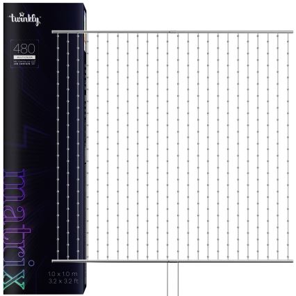 Twinkly - LED RGB dimmbarer Weihnachtsvorhang MATRIX 480xLED 1x1 m Wi-Fi