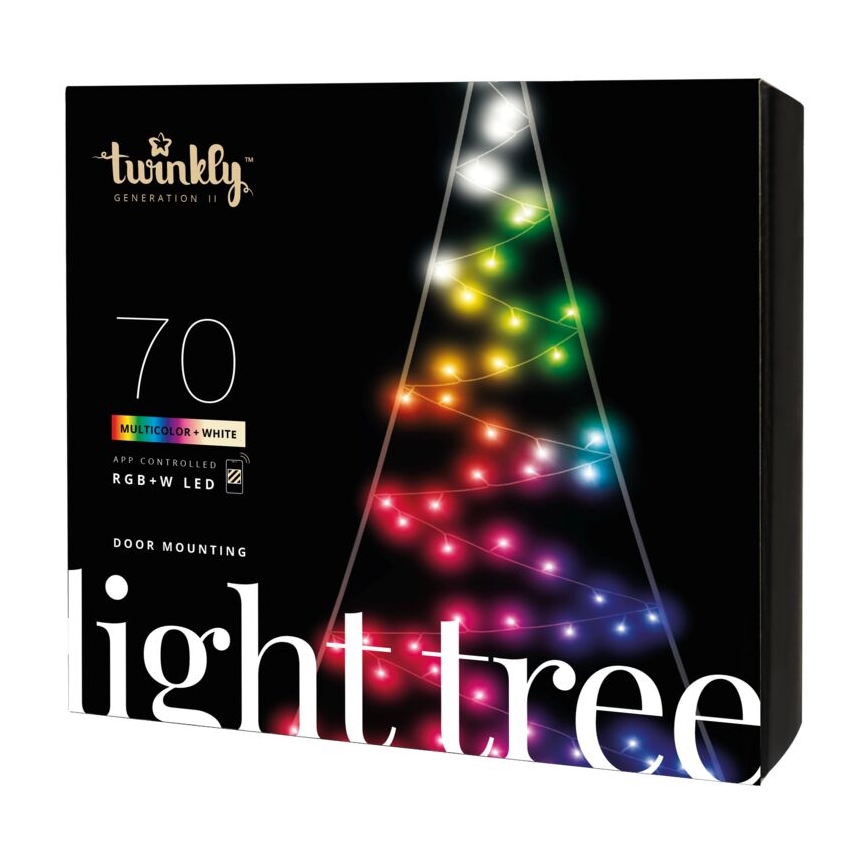 Twinkly - LED RGBW dimmbarer Außen-Weihnachtsbaum LIGHT TREE 70xLED IP44 Wi-Fi