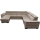 U-förmiges Ecksofa mit Schlaffunktion, universell montierbarer Ecke und Stauraum GRANADA Beige