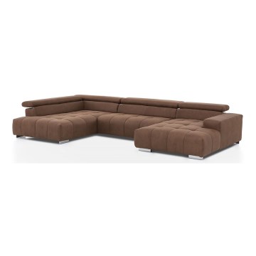 U-förmiges Ecksofa TROPEA braun