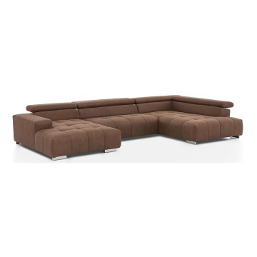 U-förmiges Ecksofa TROPEA braun