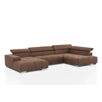 U-förmiges Ecksofa TROPEA braun