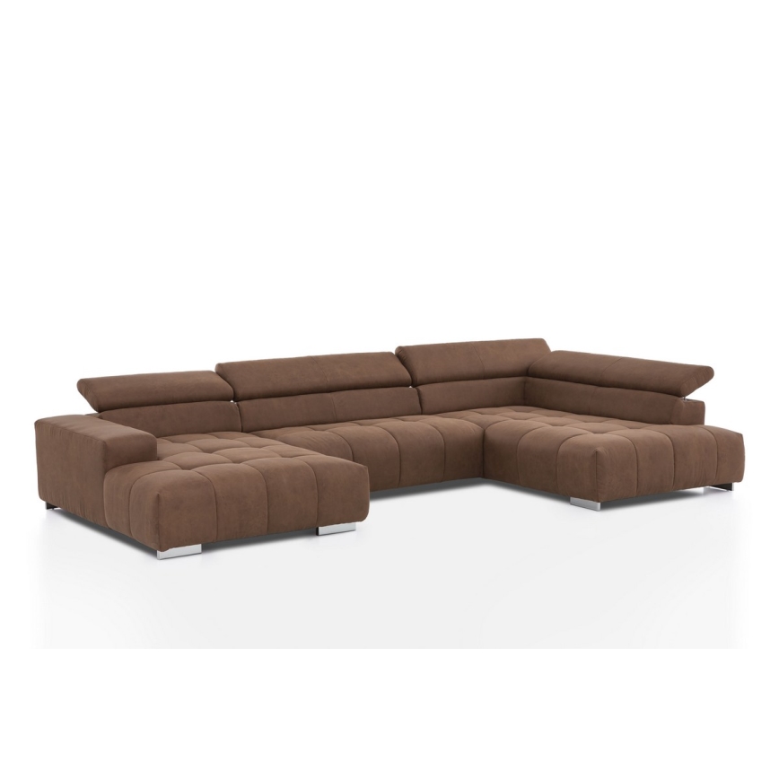 U-förmiges Ecksofa TROPEA braun