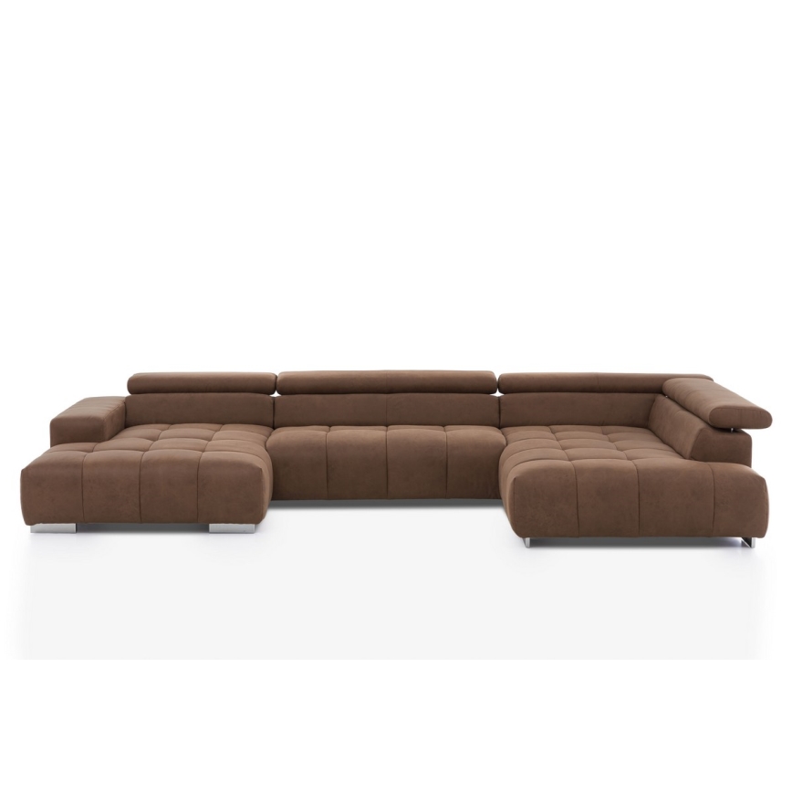 U-förmiges Ecksofa TROPEA braun