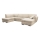 U-förmiges, klappbares Eck-Polstersofa SERPA links beige
