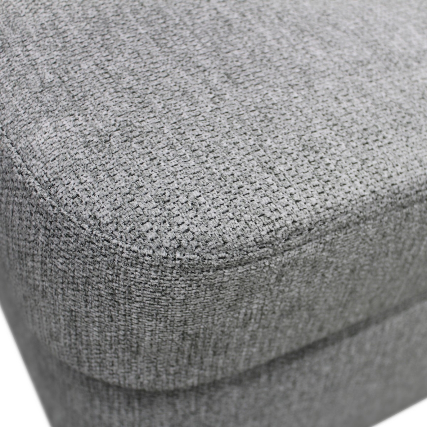 U-förmiges, klappbares Eck-Polstersofa SERPA links grau