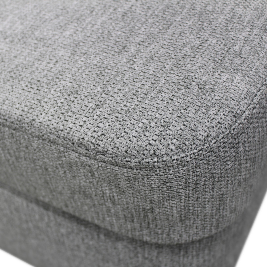U-förmiges, klappbares Eck-Polstersofa SERPA rechts grau