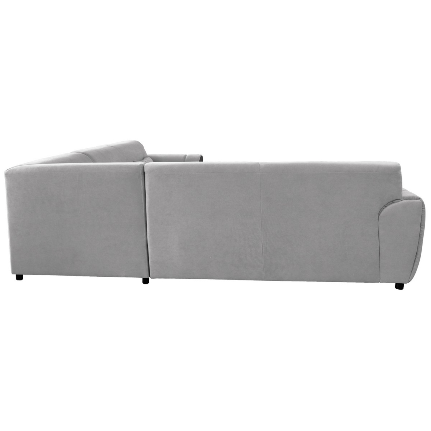 U-förmiges, klappbares Eck-Polstersofa VISEU rechts grau/schwarz