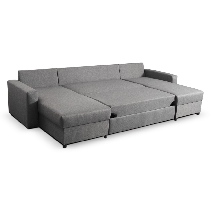 U-förmiges Klappsofa mit Stauraum JANISE grau