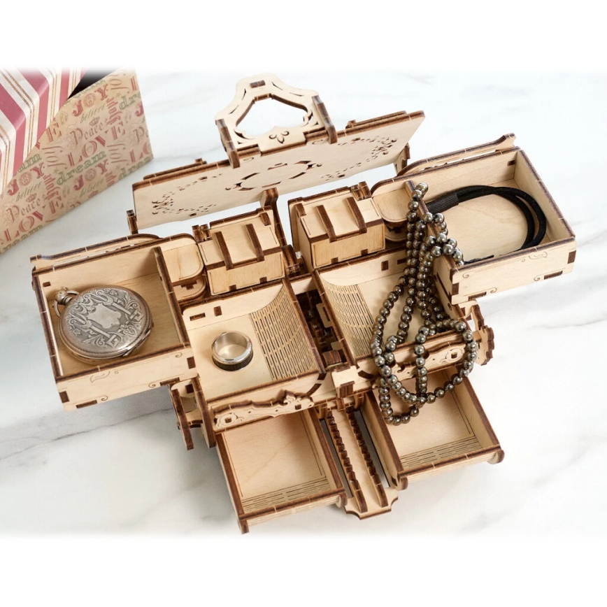 Ugears - Mechanisches 3D-Holzpuzzle Antike Schmuckschatulle