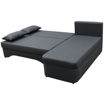 Universelles Eck-Schlafsofa mit Stauraum in L-Form ALMEIDA Anthrazit