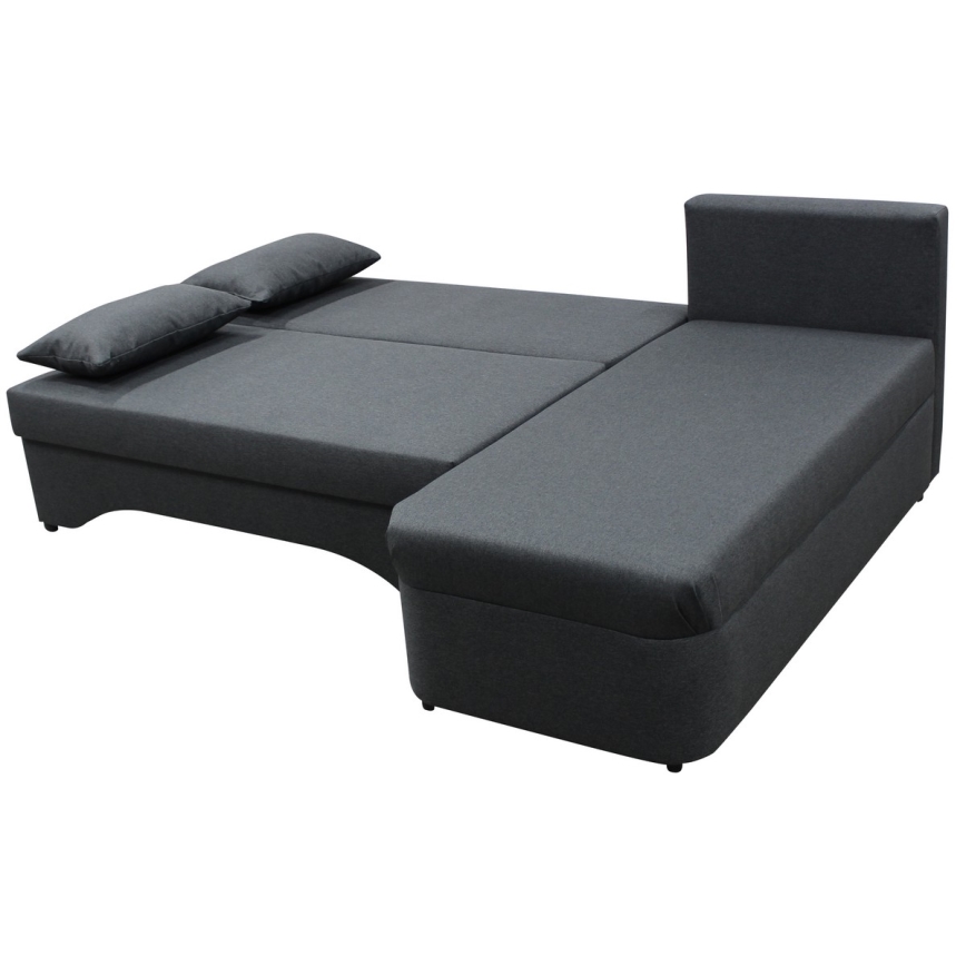 Universelles Eck-Schlafsofa mit Stauraum in L-Form ALMEIDA Anthrazit