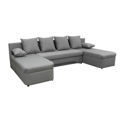 Universelles U-Ecksofa mit Schlaffunktion und Stauraum ALMEIDA, grau