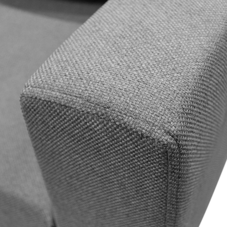 Universelles, ausklappbares U‑förmiges Ecksofa mit Stauraum SEYA, grau