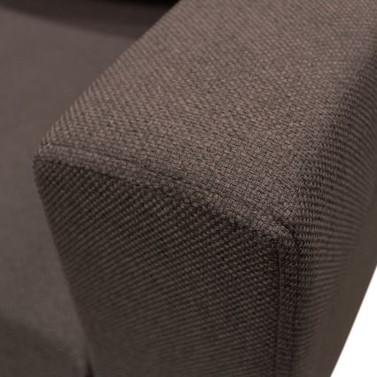 Universelle, ausziehbare U-förmige Eckgarnitur mit Stauraum SEYA, braun