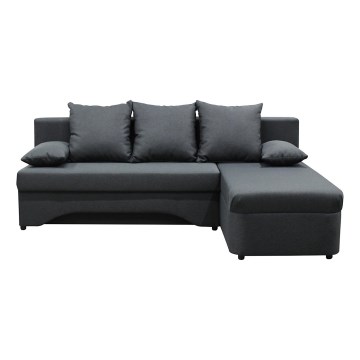 Universelles Eck-Schlafsofa mit Stauraum in L-Form ALMEIDA Anthrazit