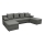 Universelles Eck-Schlafsofa mit Stauraum in U-Form ALMEIDA Anthrazit