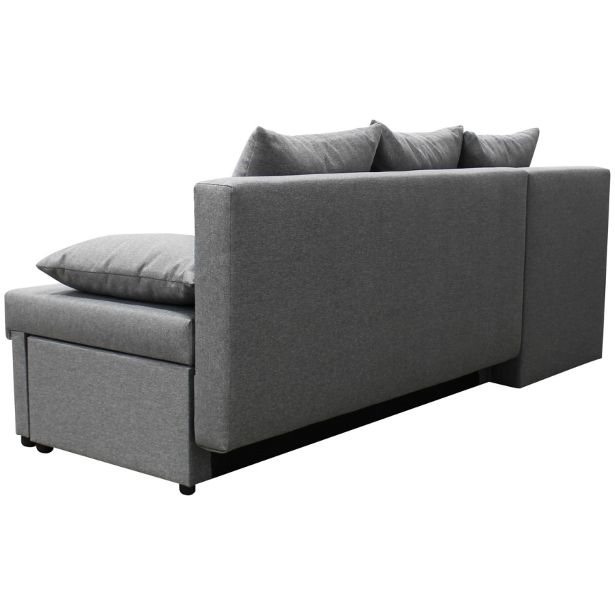 Universelles Eck-Schlafsofa mit Stauraum in L-Form ALMEIDA grau