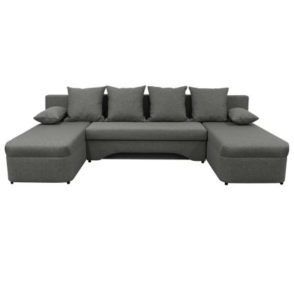 Universelles Eck-Schlafsofa mit Stauraum in U-Form ALMEIDA Anthrazit